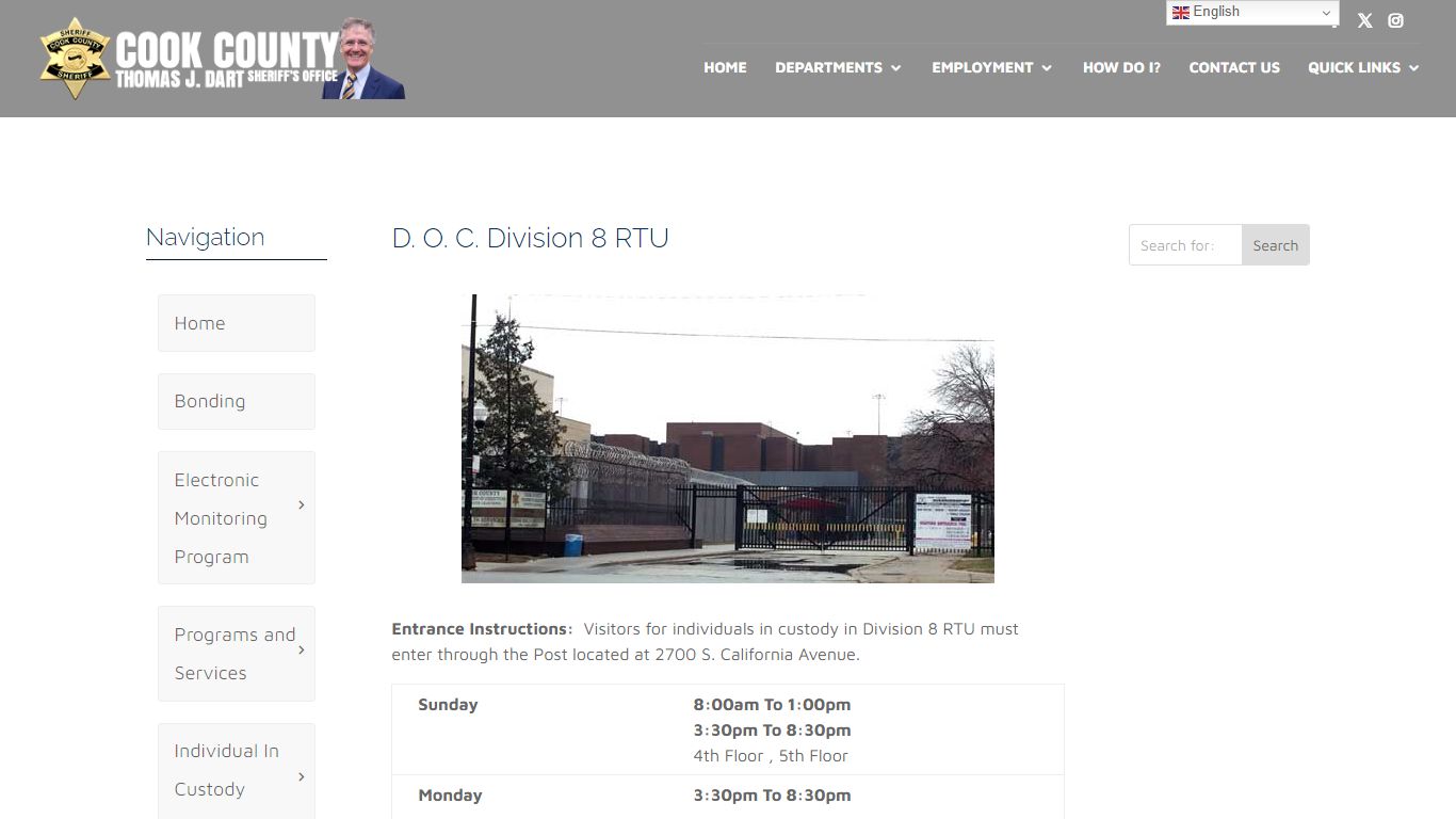 D. O. C. Division 8 RTU - Cook County Sheriff's Office